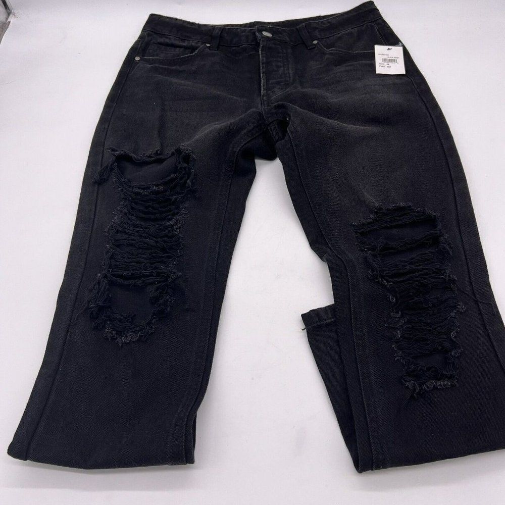 AFRM Black Distressed Skinny Jeans Size 26 NWT